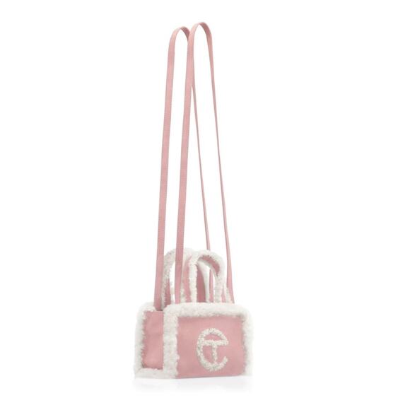 Ugg x telfar NWT pink suede shearling small shopper tote bag christmas - Picture 2 of 6